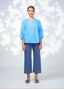 Gaia Blouse - Azure Blue
