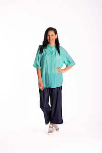 Shirts Blouses: Delight Blouse - Seafoam
