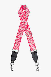 Bag Strap - Cheetah Silver & Pink