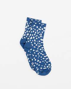 Socks: Socks - Dotty Blue & White