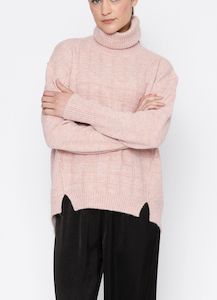 Wool Tops: Isha Jumper - Dusky Pink