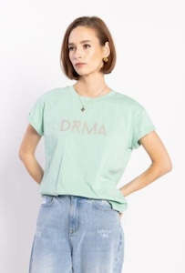 Sale Under 50: Drma Zoe Tee - Mint/Ecru