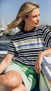 Sale Under 50: Aligner Tee - Navy and White Stripe