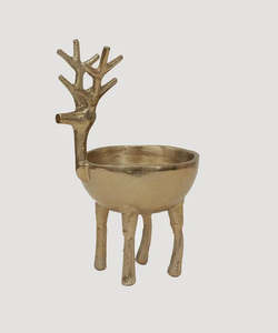 Reindeer Sweets Bowl Large - Gold