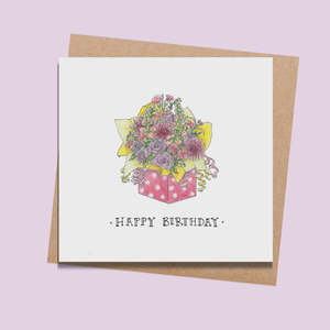 Emko Cards: Birthday Flower Box Card
