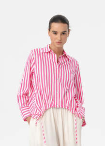 Flora Shirt - Pink Stripe