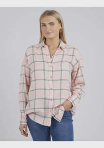 Shirts Blouses: Delia Check Shirt - Light Pink