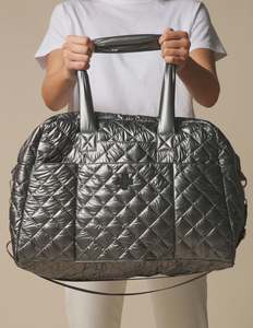 Bags Wallets: Overnight Bag Quilted - Gunmetal