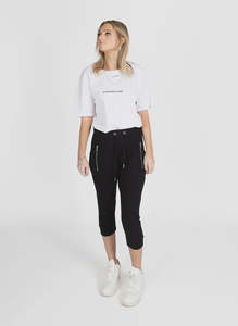 Shorts: Cut Trackies - Black/Silver