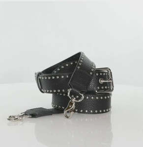 All: Studded Luxe Bag Strap - Black/Silver
