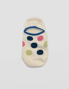 Under 50: Sock Multi Dots - White
