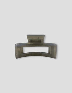 Rectangle Hair Claw - Transparent Grey