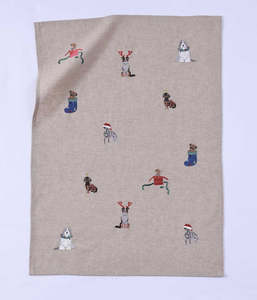 Gifts: Santa Paws Tea Towel