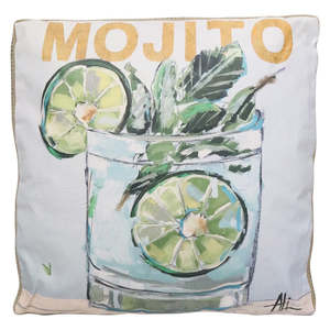 Gifts: Art Cushion Burlap Mojito