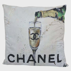 Art Cushion Velvet Chanel - Champagne