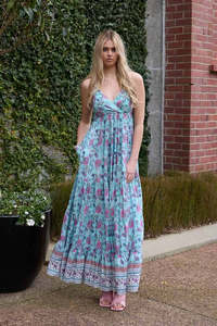 Coco Maxi Dress - Blue Boho