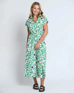 Stella Gemma Sale: Marly  Dress / Spring Green Geo