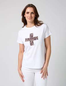 Ace Tee / Merlot Zebra Cross