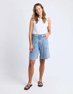 Atlas Long Denim Short - Mid Blue