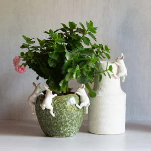 Hanging Bunny Decor - White x4 box