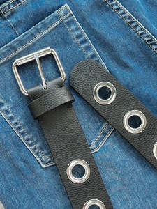 Eyelet Belt / Jet Black