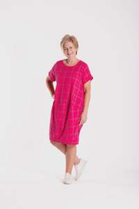 Skylar Dress - Pink Check