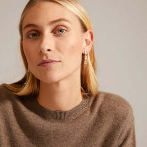 Coby Recycled Crystal Earrings - Silver Plated