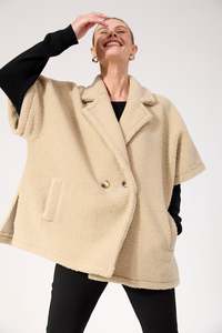 Haven: Jackson Oversized Vest - Natural