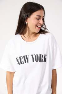 Haven: Boston Logo T Shirt - White