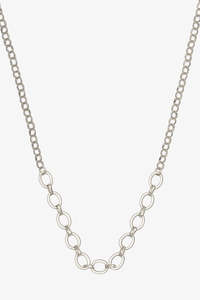 Long Link Chain Necklace - Silver