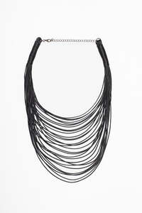 Black Multi Strand Necklace