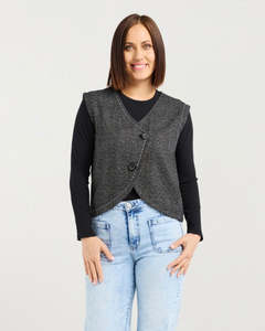 Zafina: Verona Vest / Stone Plaid