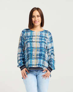 Havana Top / Ocean Plaid