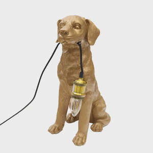Gifts: Labrador Table Lamp - Golden
