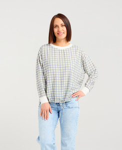 Seduce: Isla Top - Blue Gridlock