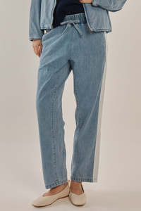 Callie Denim Jogger - Medium Denim Blue