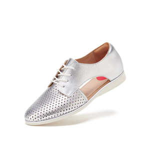 Shoe Sale: Side Cut Punch Shoe - Silver