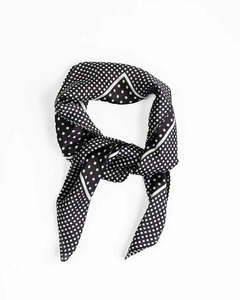 Stilen: Polka Square Scarf - Black