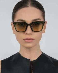 Otra Eyewear: Bree Sunglasses /Transparent Green/ Green
