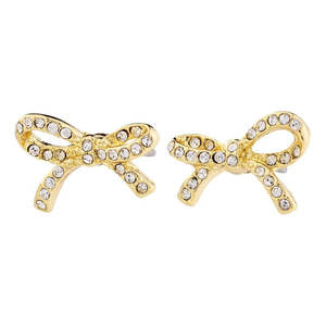 Pilgrim Jewellery: Catharina Recycled Earrings - Gold Plated - Crystal