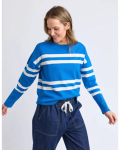 Allison  Crew / Royal Blue Stripe