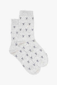 Antler: Silver Bow Sock