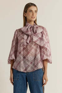 Eve Pussybow Blouse - Orchid