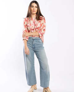 Jeans: Barrel Leg Jean - Vintage Blue
