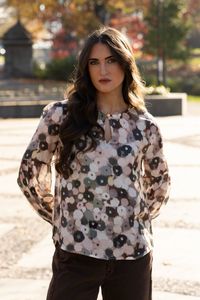 Vienna Blouse / Blush Poppy