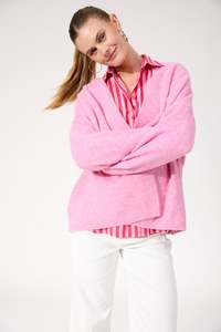 Ottawa Crop Cardigan - Pink
