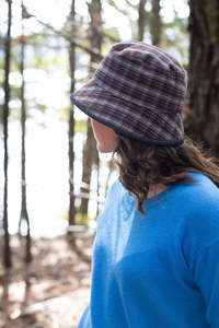 Antler: Flipside Bucket Hat / Denim & Plaid