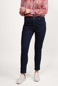 Jeans: Skinny Leg Ankle Grazer, Slim Hip and Thigh Jean with Side Waist Elastic - Indigo Denim