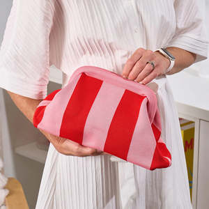 Dumpling Clutch - Pink/Red