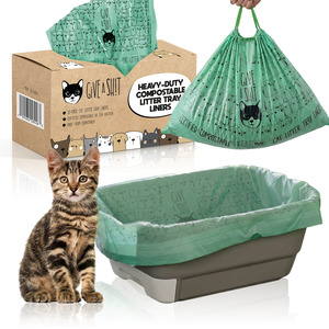 For Cats: Certified Compostable Cat Litter Tray Liners